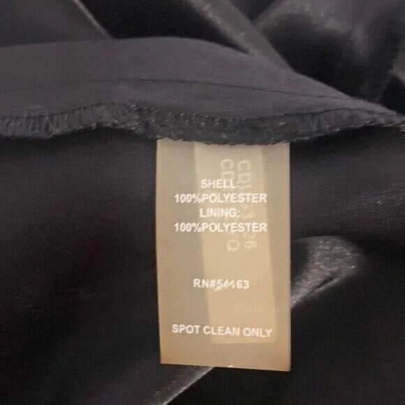 Calvin Klein Dress Black Gold Round Neck Sleeveless Lined Pleated Size 8 - Picture 7 of 7